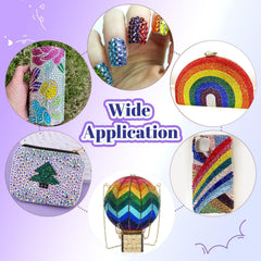 TINKRSTUFF hotfix-rhinestones-on-fabric-demo showcases vibrant embellishment options.