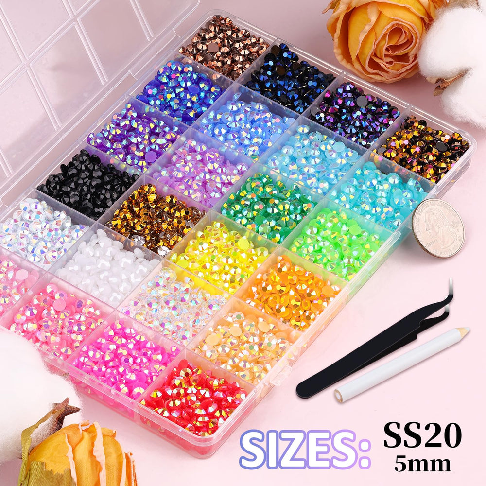 TINKRSTUFF rhinestones with tweezers for precise, easy application