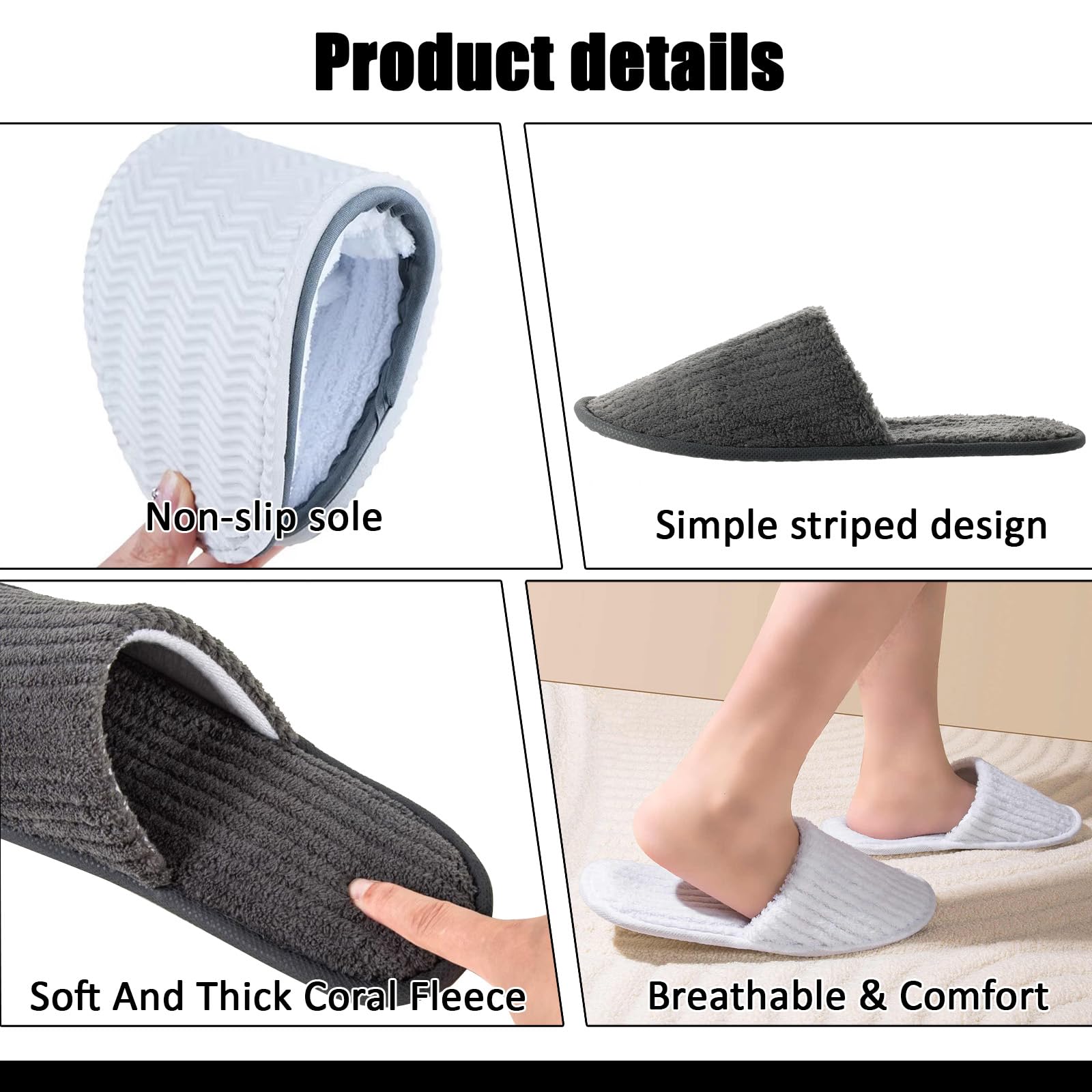 TINSKY multiuse hotel and spa slippers suitable for weddings and guest rooms.