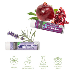 Tiny Seed pomegranate lip balm hydrates lips with a fruity aroma