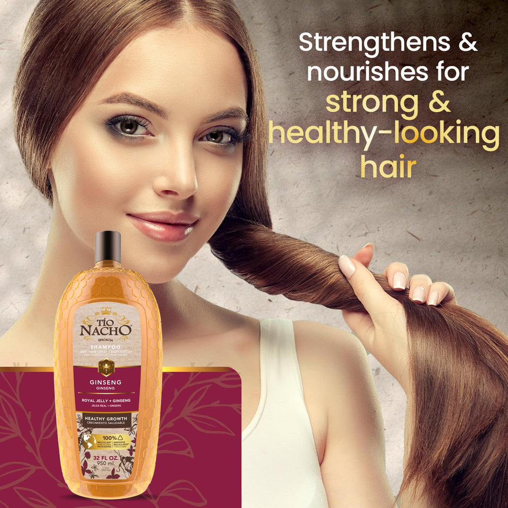 Pump top of Tio Nacho Ginseng Shampoo for easy daily application.