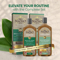Herbal blend benefits with Royal Jelly and burdock for hair care.