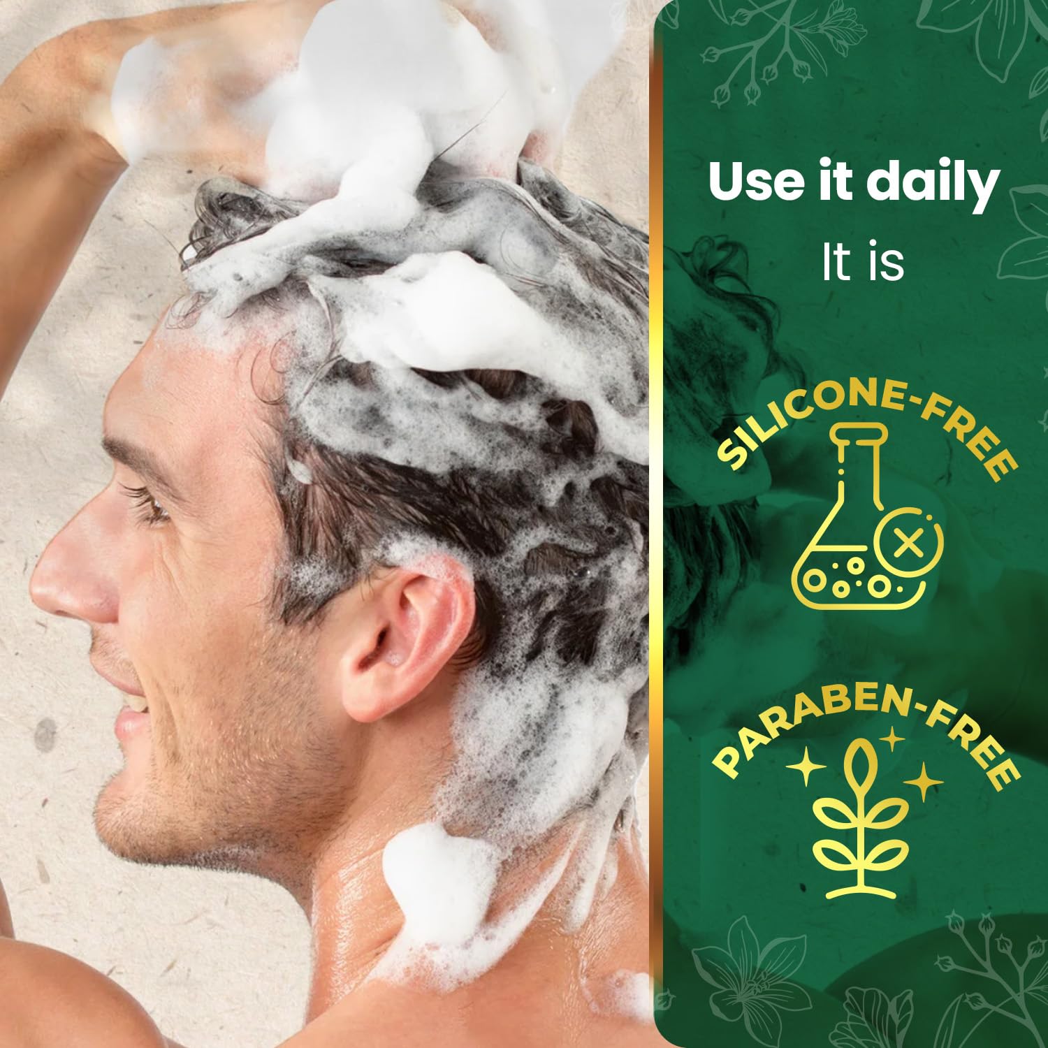 Tio Nacho shampoo with pump top for easy daily dosing.