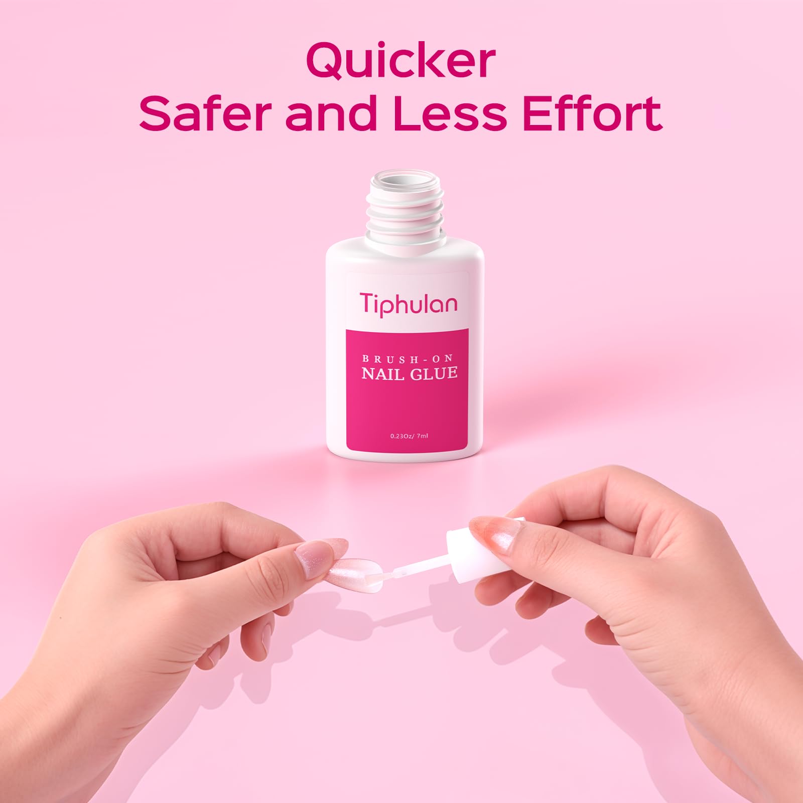 TIPHULAN fast-drying nail glue seals tips quickly and reliably.