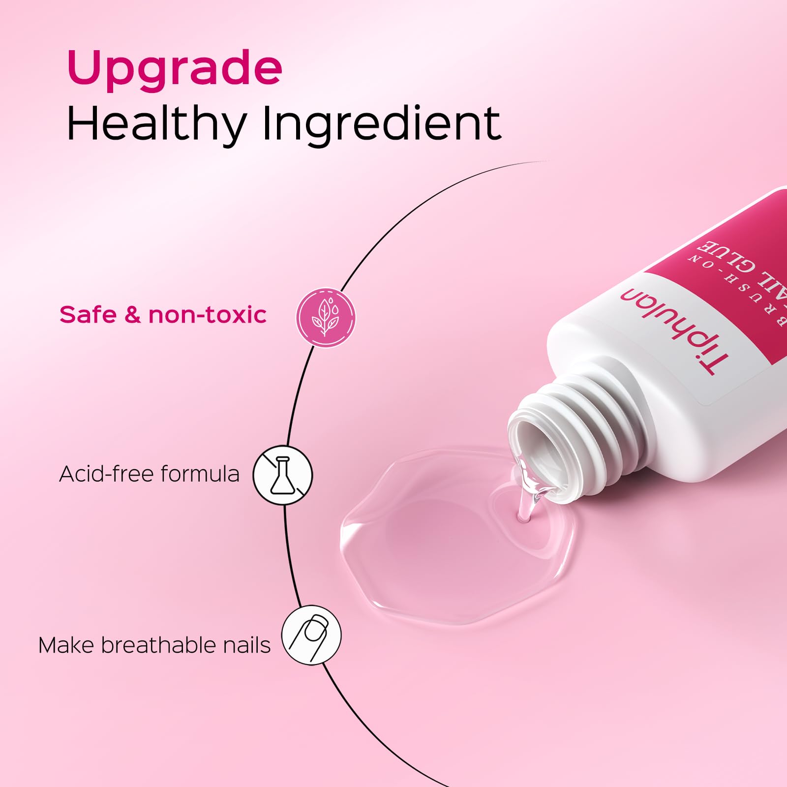TIPHULAN mess-free bottle design reduces spills during use.