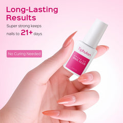 TIPHULAN six-bottle kit provides ample glue for many manicures.