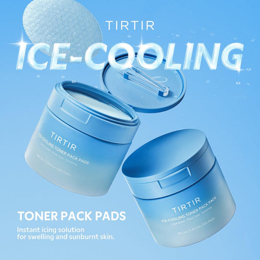 TIRTIR Ice-Cooling Toner Pad pore-minimizing effect with instant chill for refreshed skin
