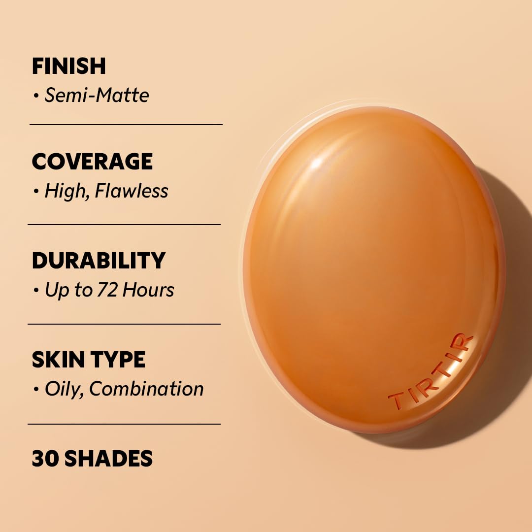 TIRTIR cushion in application motion for a seamless, breathable base.
