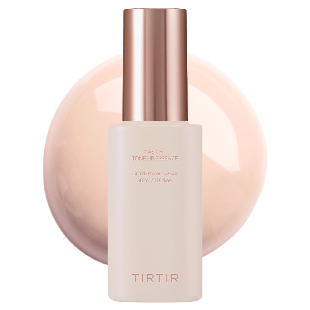 TIRTIR Mask Fit Tone Up Essence bottle showing a lightweight, hydrating base for glass skin.