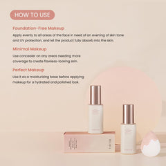 Close-up of skin after use showing radiant, glass-skin glow and hydration.