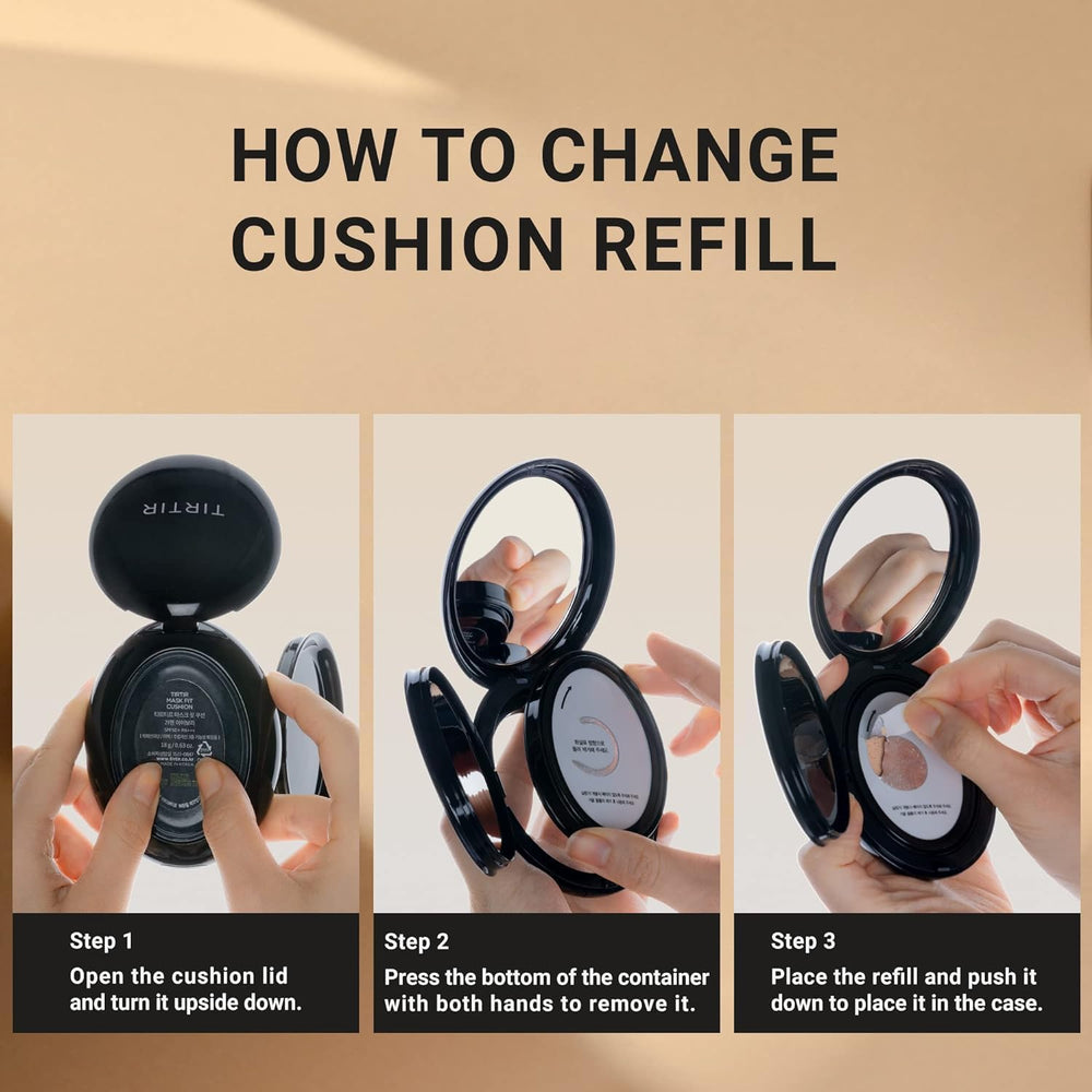 Dewy finish on skin with TIRTIR My Glow Cushion.