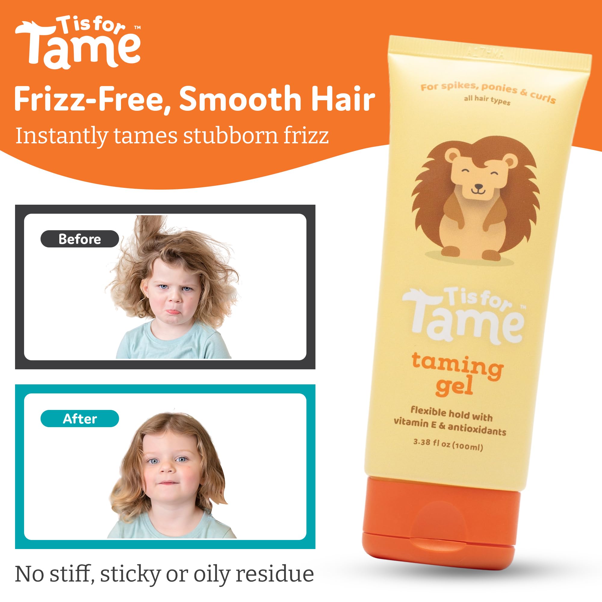 Close-up of T is for Tame gel showing smooth frizz control