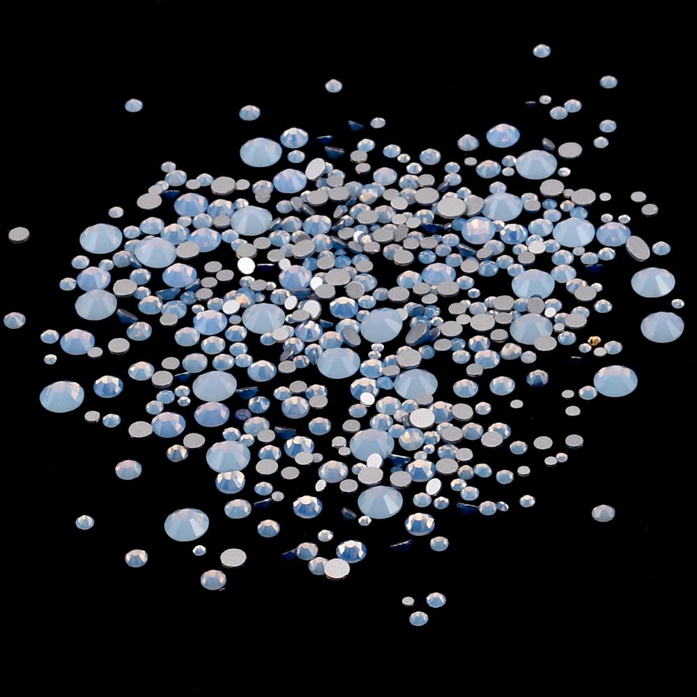 Tisslan blue opal oval gems versatile for crafts and jewelry