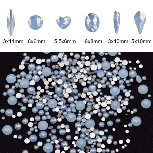 Tisslan blue opal rhombus rhinestones for precise embellishments