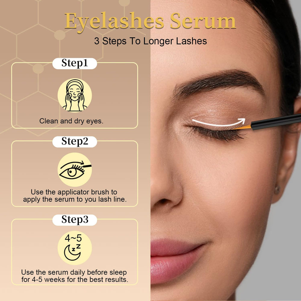 Tistees lash serum shown as sensitive-eye friendly formula for comfortable wear.