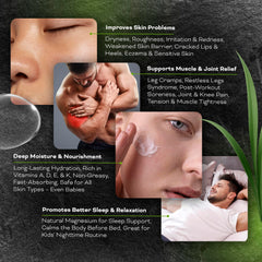 Titan Tallow body balm application showing smooth, non-greasy moisturization across skin.