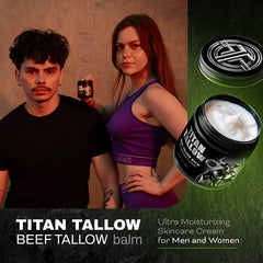 Titan Tallow multi-use-skincare-tub ready for a simplified daily routine.