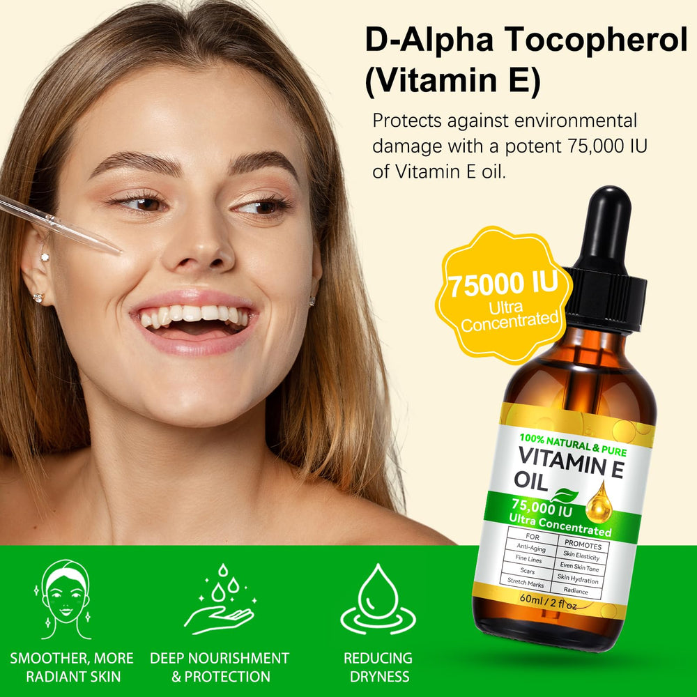 Tiuedu Vitamin E oil nightly application nourishes neck and chest.