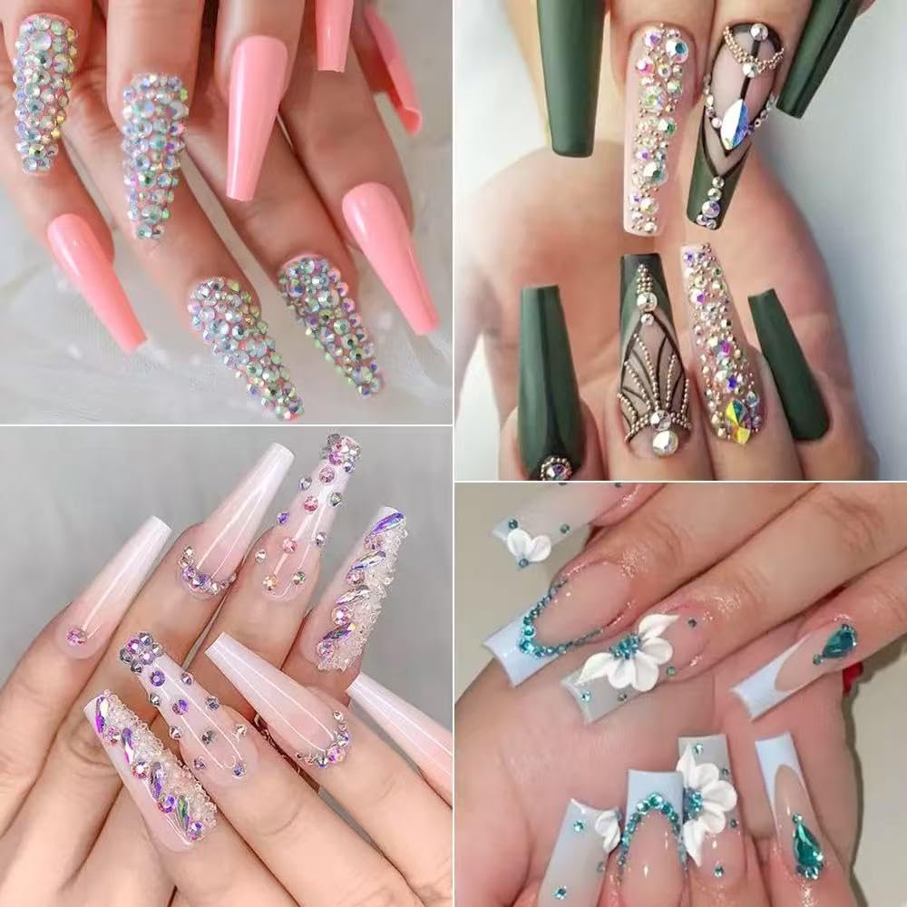 Tiwnefua 24Grid compact nail art kit ideal for on-the-go decorating.