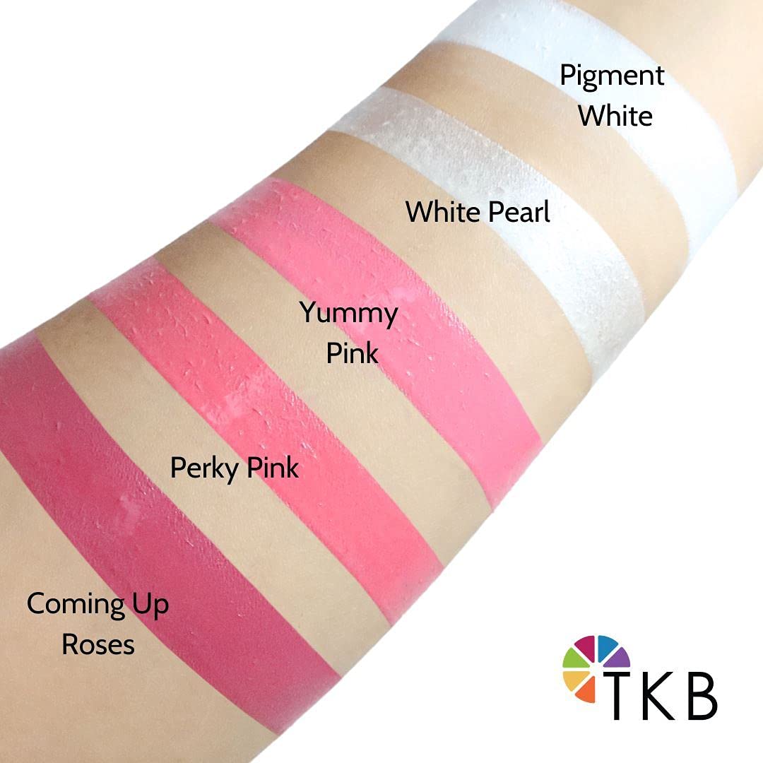 TKB Sweet Heart Lip Liquid Set demonstrates castor oil base for smooth, comfortable wear.