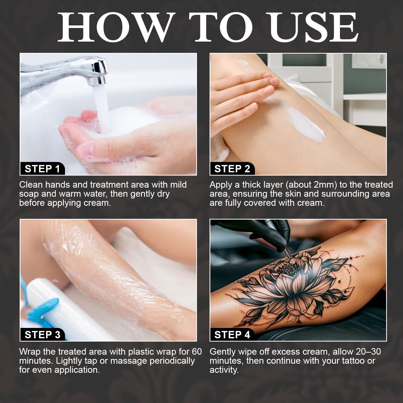 Aloe vera in TKTALKER cream soothes skin during prep.