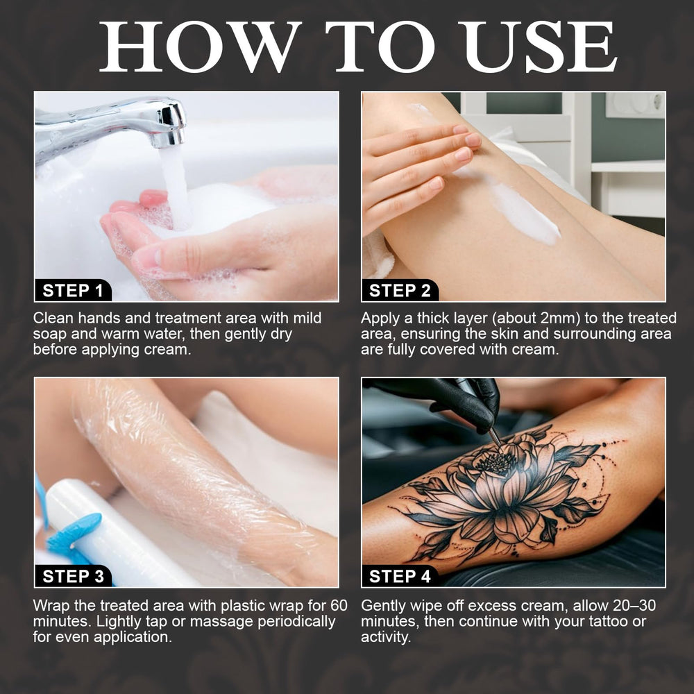 Aloe vera in TKTALKER cream soothes skin during prep.