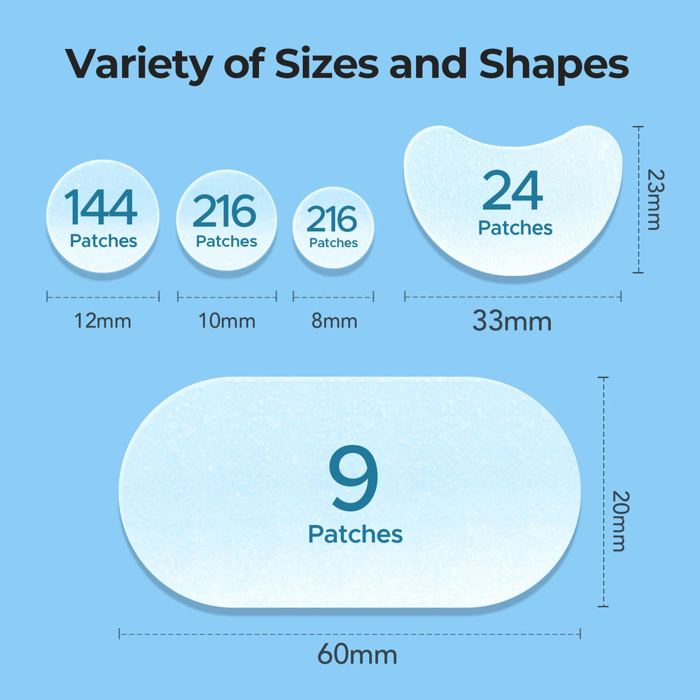 TKTK 12 mm patches cover medium blemishes with secure adhesion