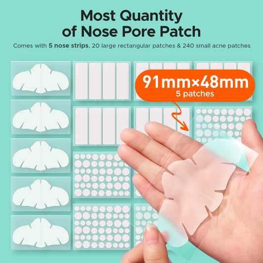 TKTK Nose Pore Strips 91x48mm for targeted oil absorption