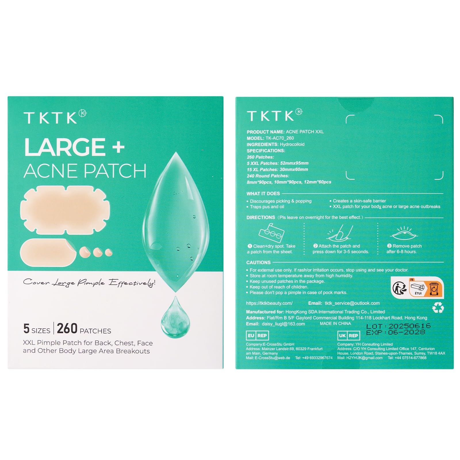TKTK XXL patches 8mm size for tiny blemishes and precision