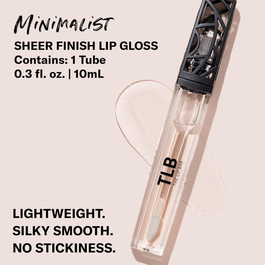 TLB minimalist-clear-gloss applicator delivers silky moisture for daily wear.