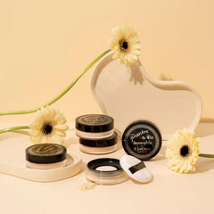 T. LeClerc Rice Loose Powder silky texture for lightweight setting all day.