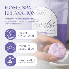 Steamer resting on shower floor, ready to activate