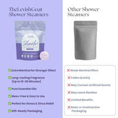 Dissolving tablet releasing calming lavender scent into steam