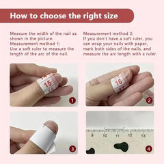 Tmani PMMA nails shown in close-up for durability and finish.