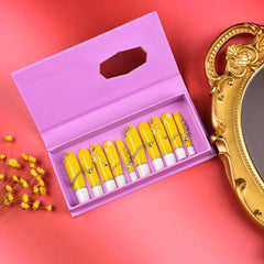 TMANI long square nails with glue and file kit for quick at-home manicure