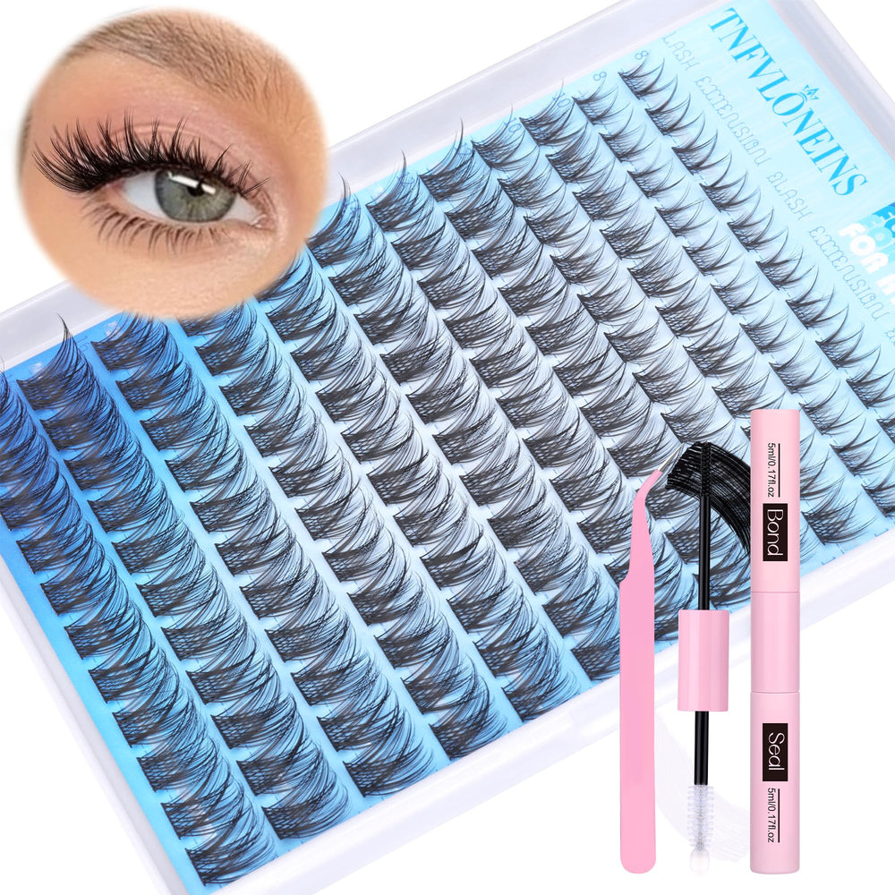TNFVLONEINS Wispy Lash Clusters Kit packaging shows natural look inspiration.