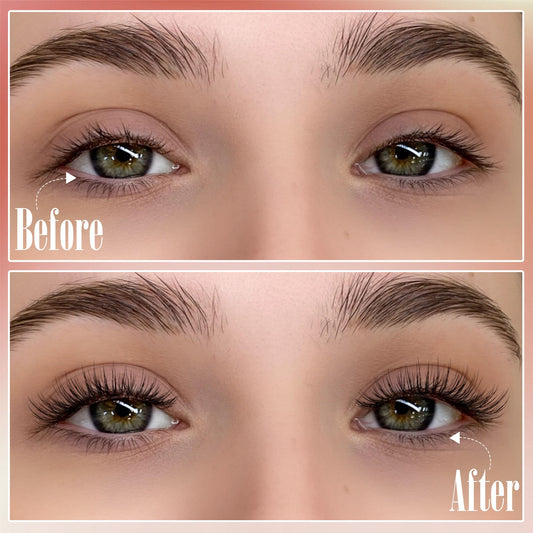 TNFVLONEINS clear-band wispy lashes creating natural-looking volume and effortless removal.