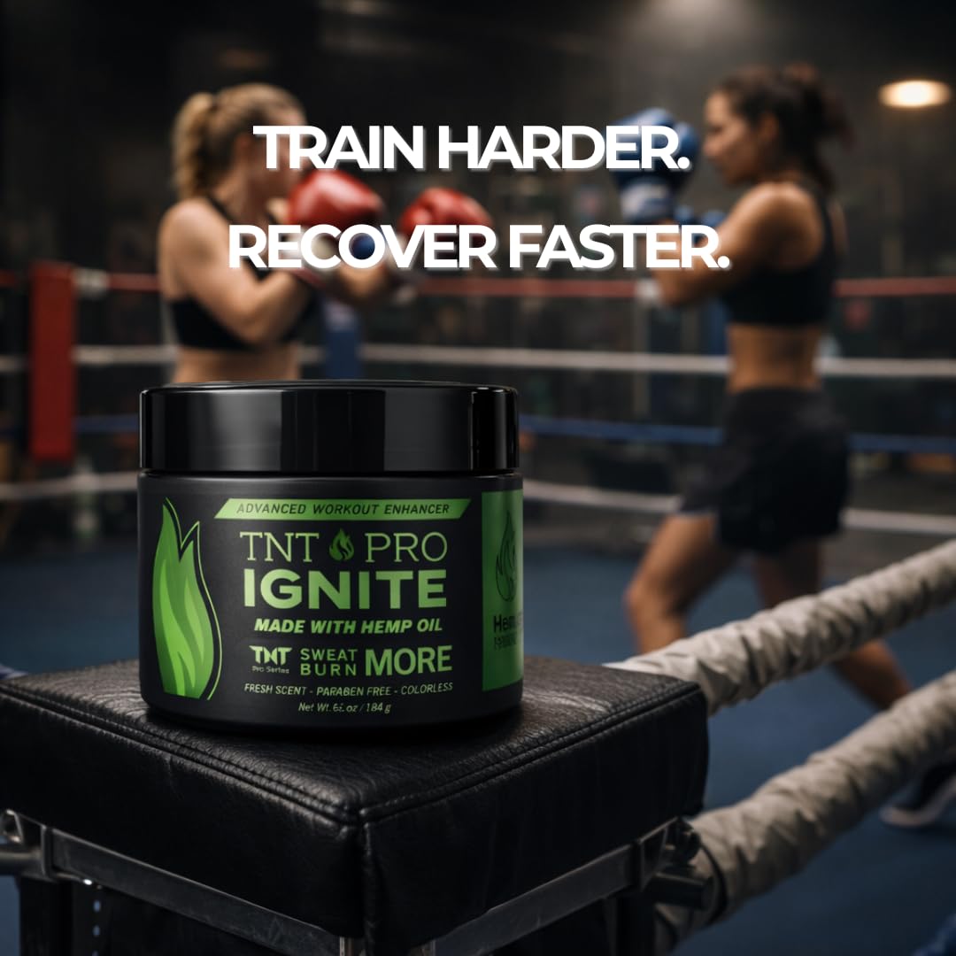 TNT Pro Ignite Sweat Cream application on arm shows quick absorption.