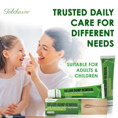 Tobcharm face scar area shows blended skin texture after use