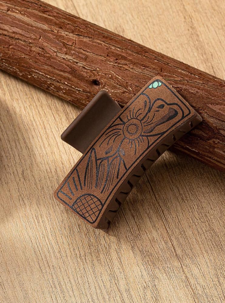 Tobeffect sunflower-themed western claw clip perfect for casual outfits