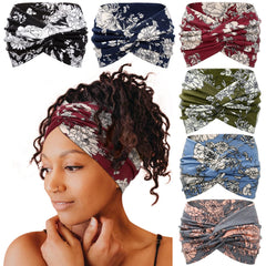 Tobeffect wide headbands floral front view for all-day comfort
