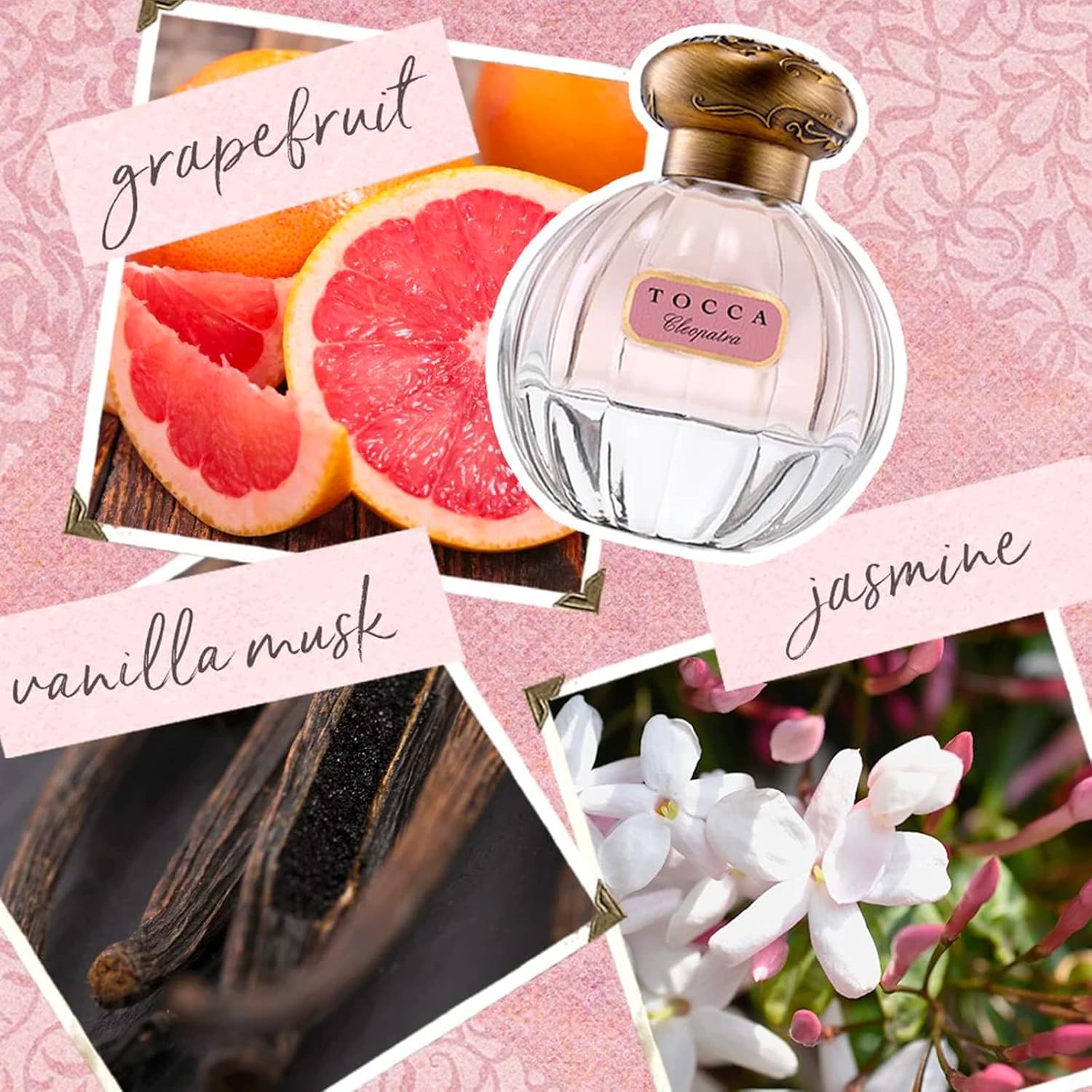 TOCCA Cleopatra 10ml travel bottle, convenient for on-the-go fragrance.