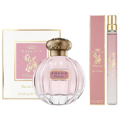 TOCCA Cleopatra perfume set bottle for evening wear with a warm floral profile.