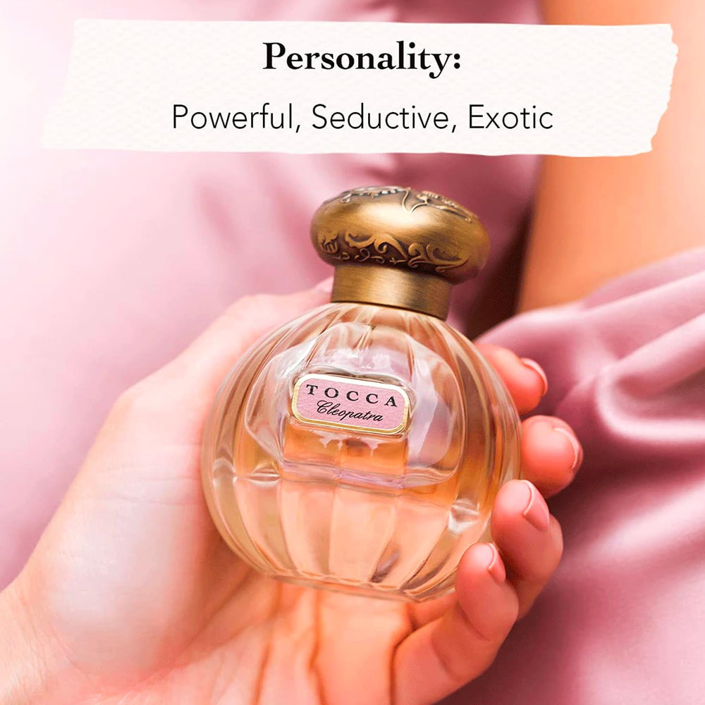 TOCCA Cleopatra vanilla musk note hints at comforting, long-lasting sweet warmth.