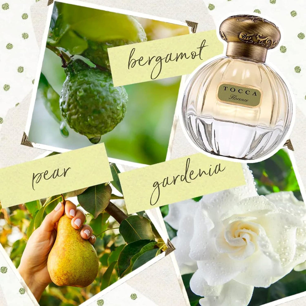 Tocca Florence bergamot note close-up offers a fresh citrus opening.