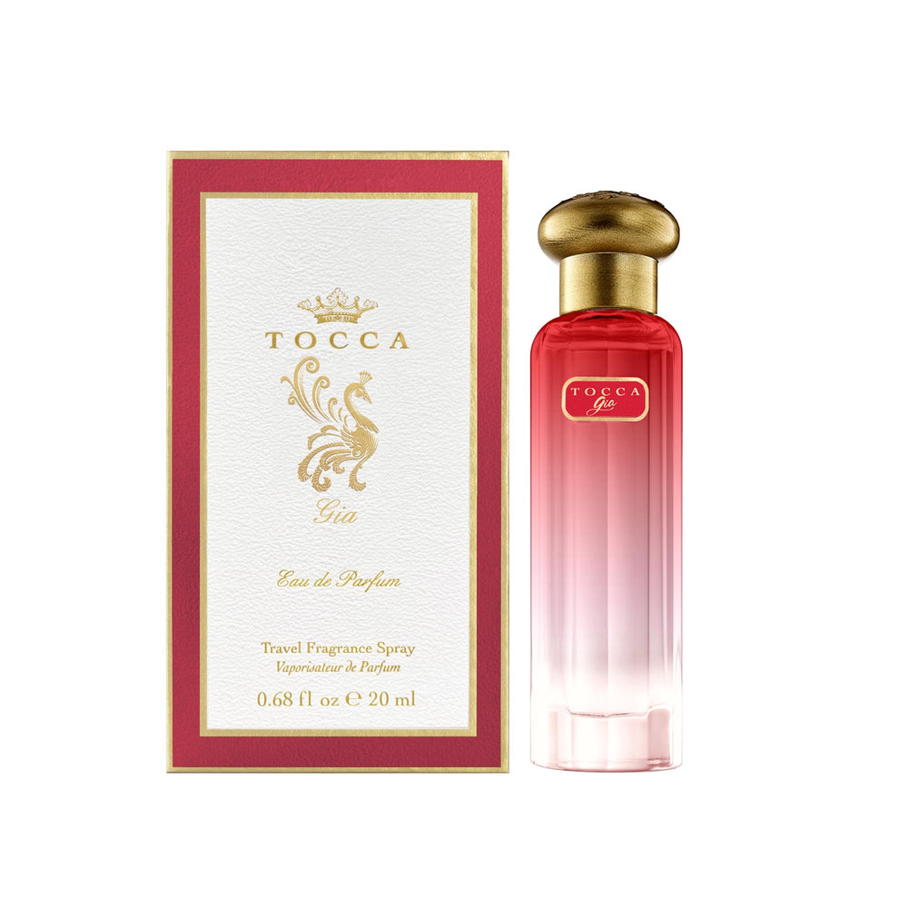 Tocca Gia bottle front shot showcases the warm floral fragrance and elegant design.