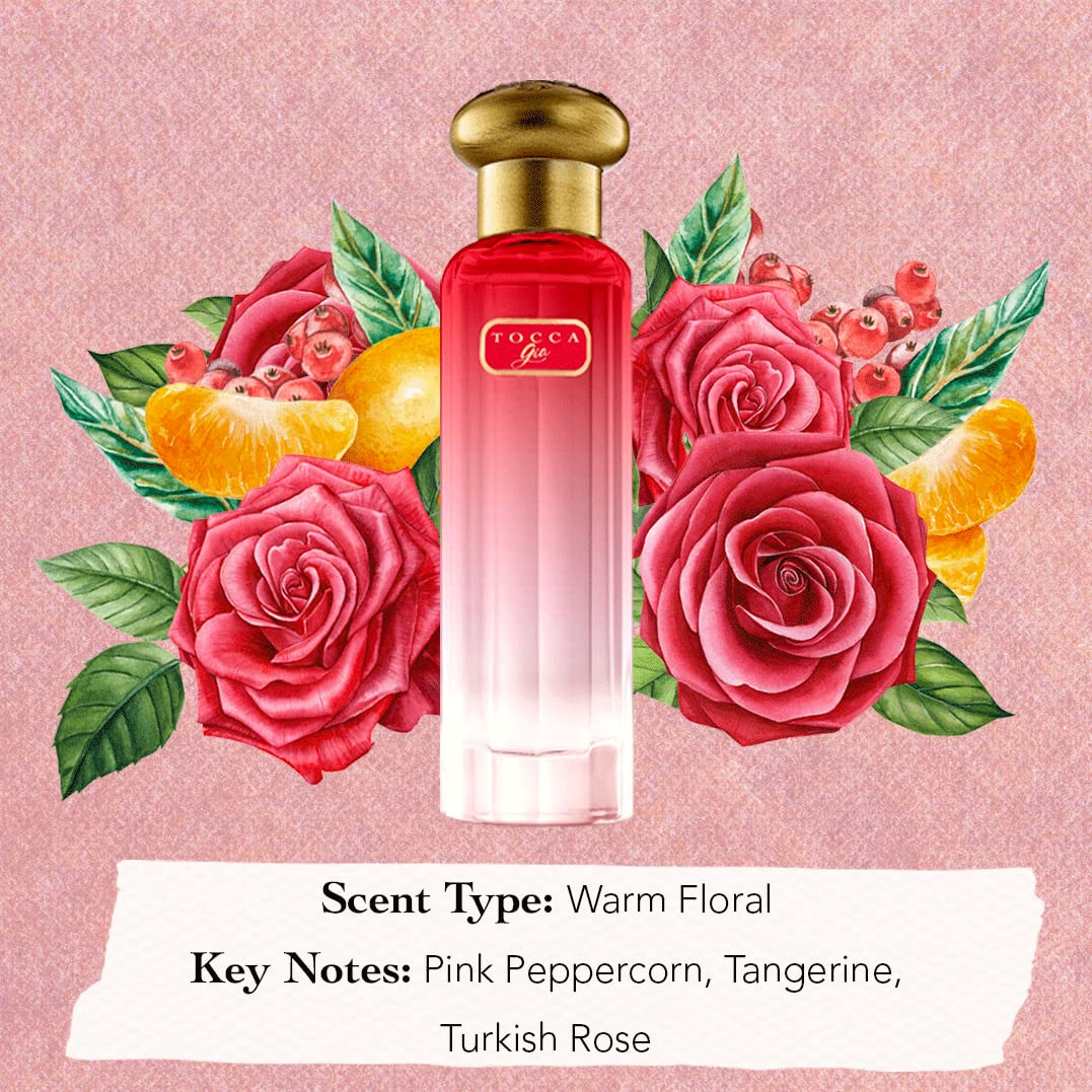Tocca Gia tangerine splash demonstrates bright top note for everyday wear.