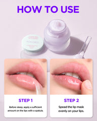 TOCOBO Lip Mask night-use tube scene suggests barrier protection against dryness.