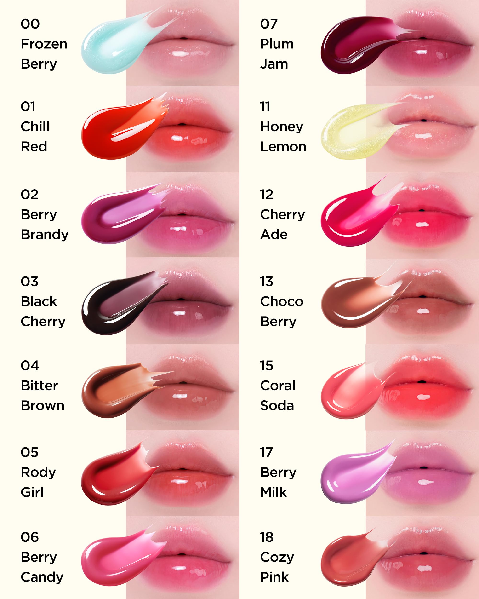 TOCOBO Juicy Berry Lip Oil close-up reveals a clear, non-sticky gloss