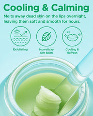 TOCOBO Mint Cooling Lip Mask with tea tree 4-terpineol promotes calm lips.